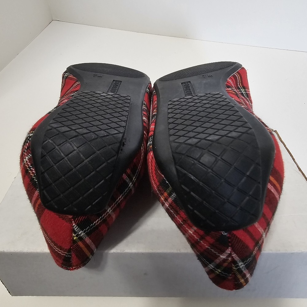 Talbots Francesca Pom-Pom Driving Flats - Tartan Plaid Preppy Classic Shoes 7M - Picture 7 of 8